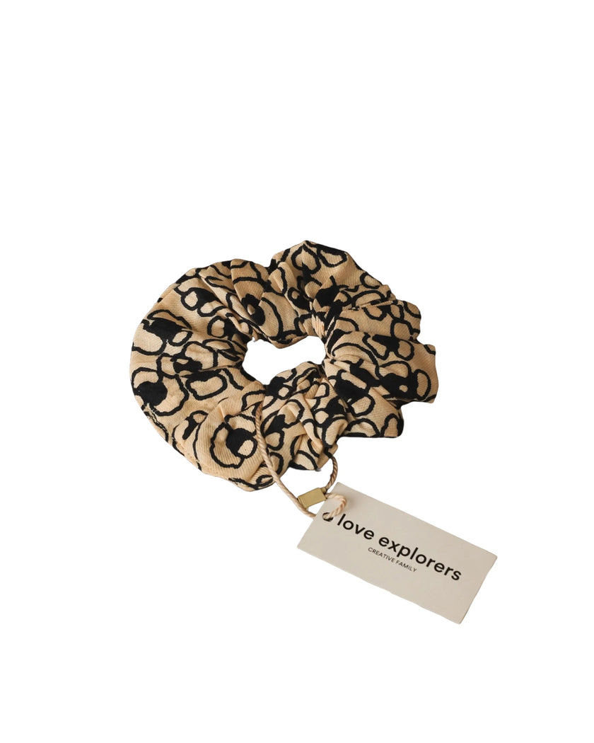 Chouchou Bandana écru/noir – Taille L