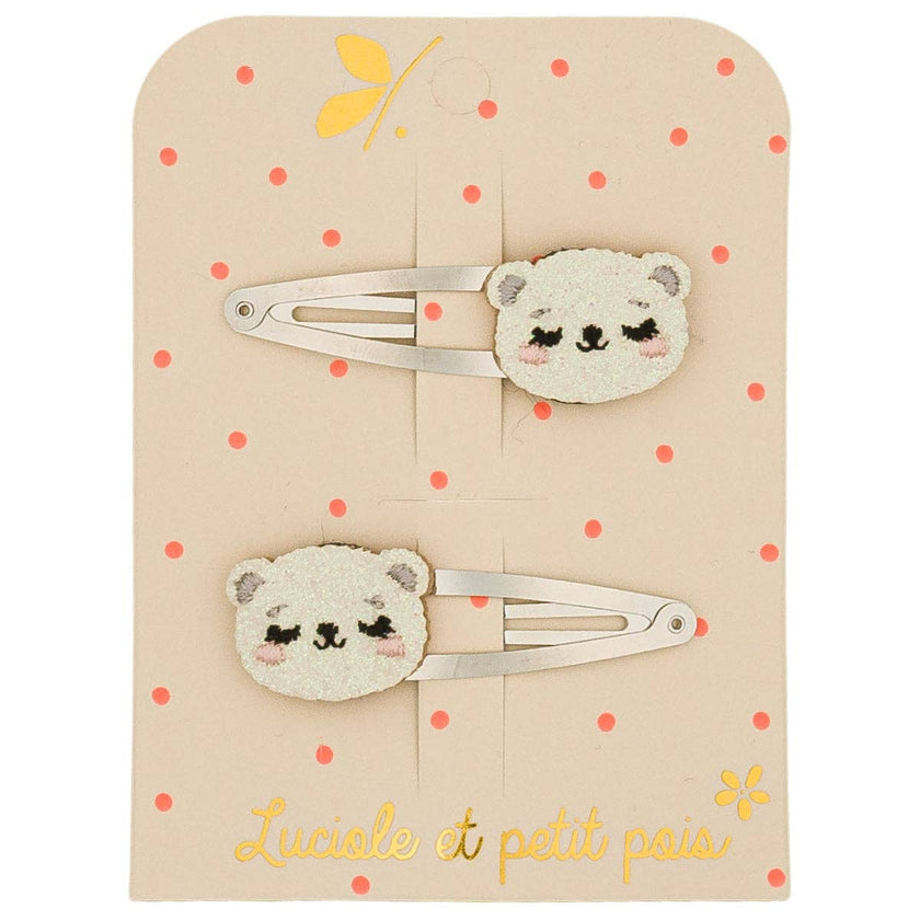 Barrette Flocon l'ourson (paire)