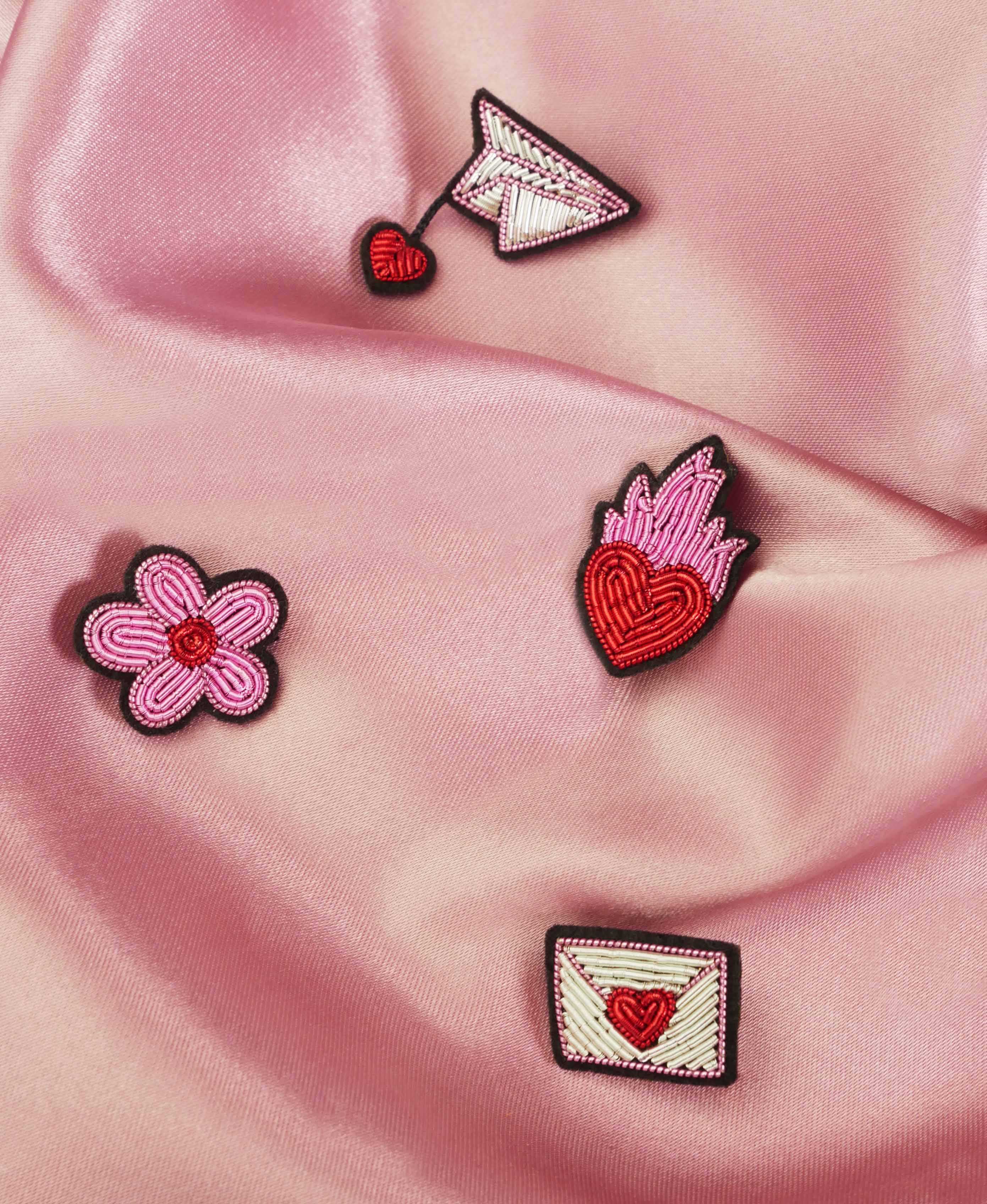 Broche Mini Enveloppe Mot D'Amour Fait Main Cannetille