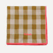 Serviettes de table à carreaux vichy et broderies