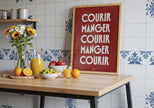 Affiche | Courir, pour manger… | Poster de running