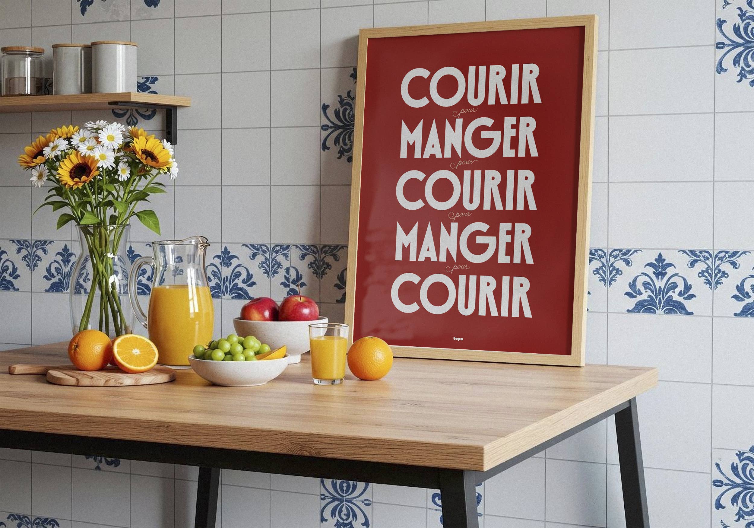 Affiche | Courir, pour manger… | Poster de running