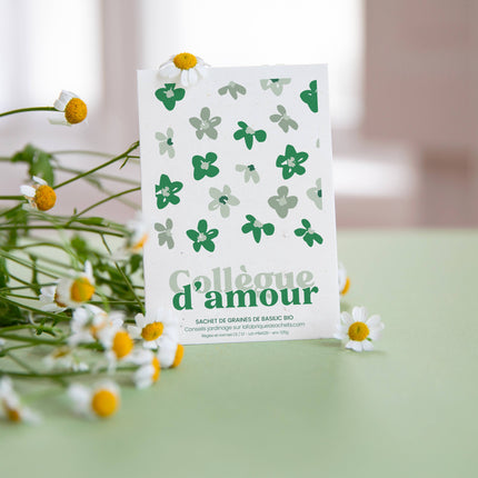 Collègue d'amour - Sachet de graines de Basilic