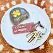 LIFE IS A BICHE Porte-clés à paillettes Plus de Love