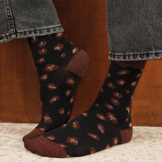 Chaussettes | Léopard noir