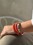 Bracelet népalais B113 Orange Corail