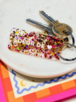 SOEUR DE 💖 Porte-clés à paillettes Plus de Love