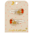 Barrettes Ruby le rouge-gorge (paire)