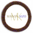 Bracelet népalais Violet et doré cuivré B48