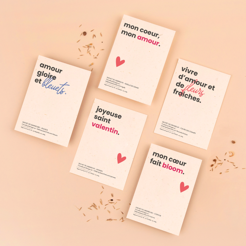 Mon Coeur fait Bloom | Sachet de graines de Cosmos