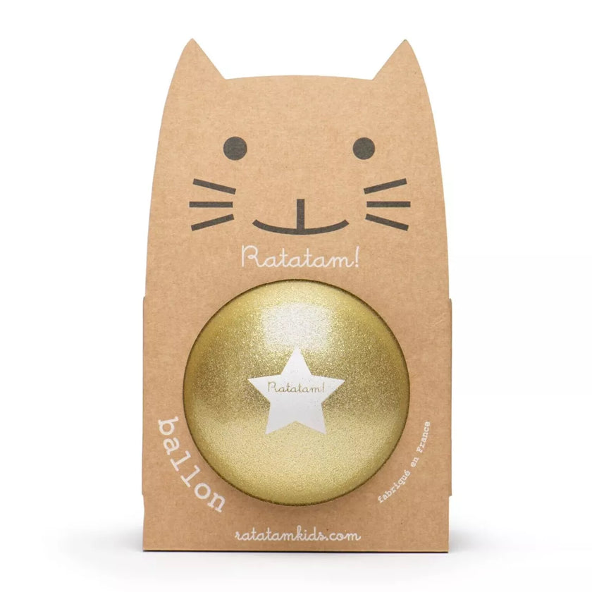 Ballon 15cm dore paillette