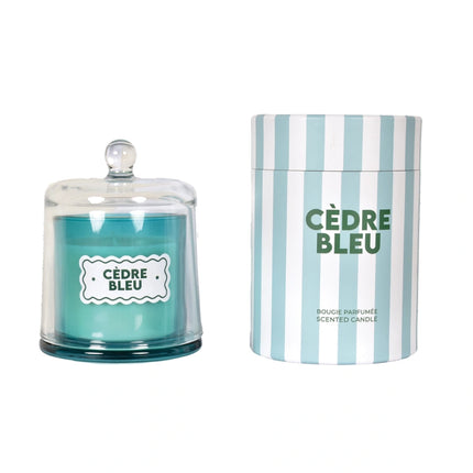 Bougie cloche trattoria cedre bleu opjet