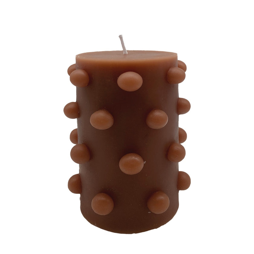 Bougie perlee marron