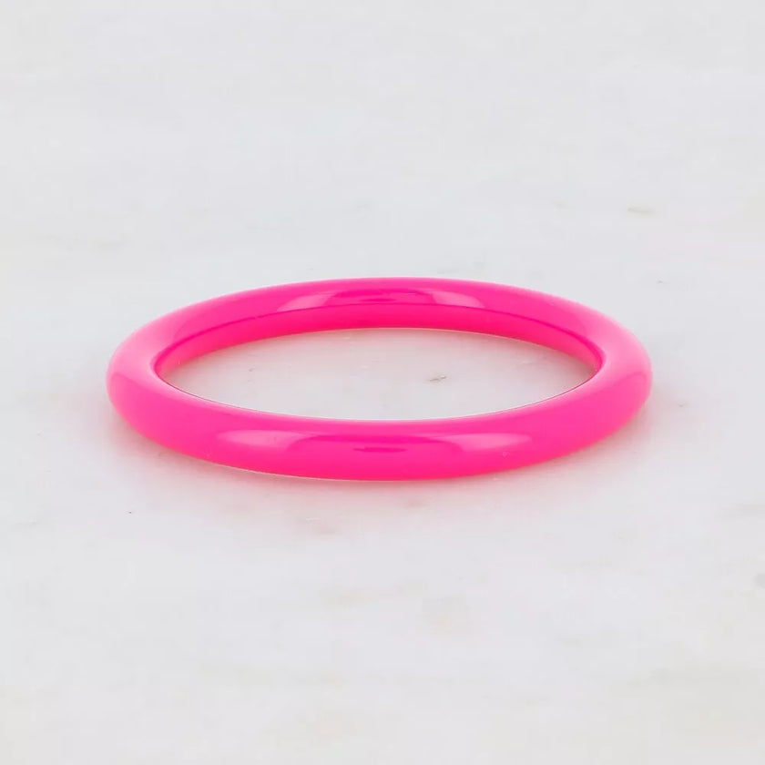 Bracelet jonc fermée résine colorée