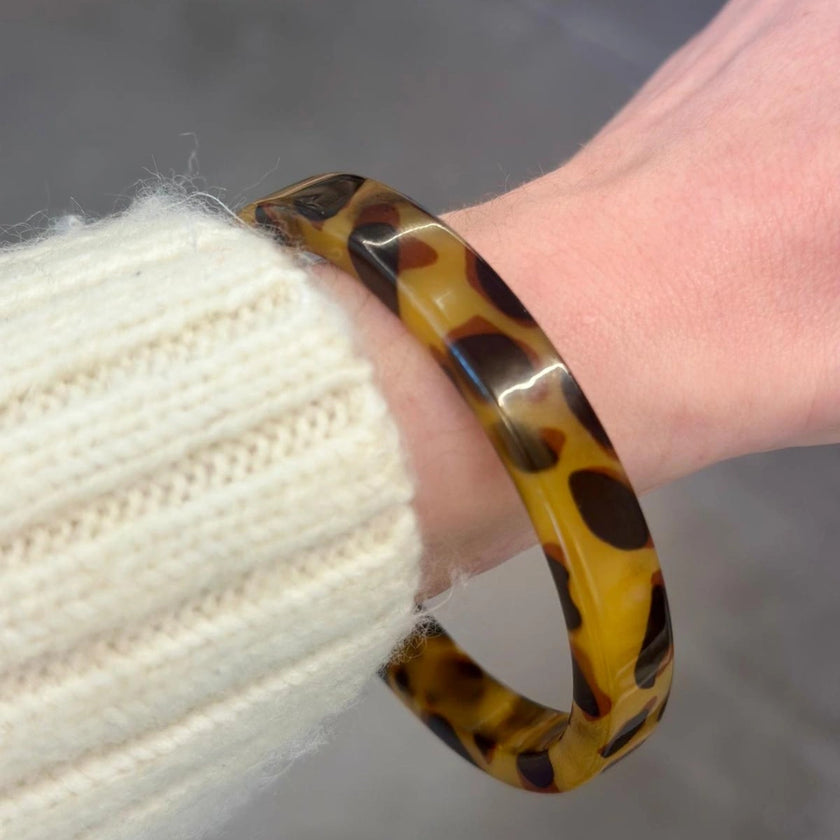 Bracelet jonc léopard Mm