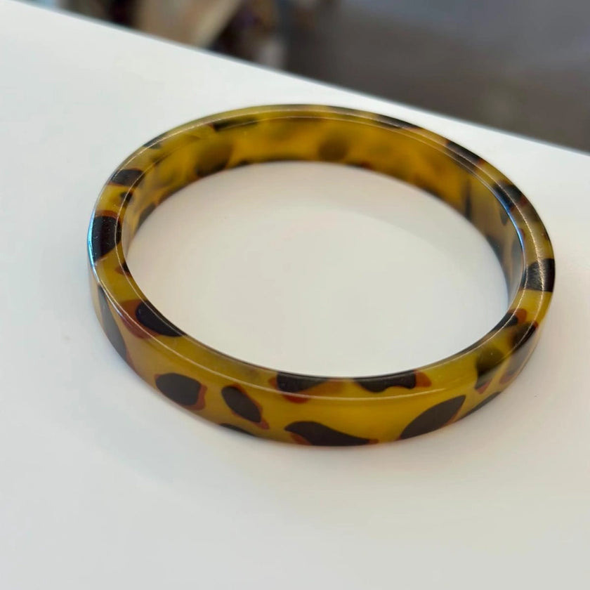 Bracelet jonc leopard Mm