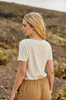 T-shirt Kayla | Ecru Rayé Doré