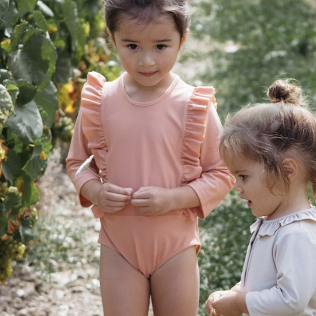 Maillot de bain | Body volant Chloé rose