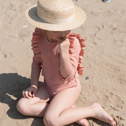 Maillot de bain | Body volant Chloé rose