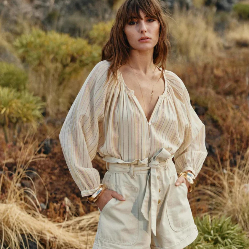 Blouse Enara | Rayures Lurex