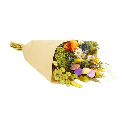 Fleurs séchées bouquet champête de pâques pastel