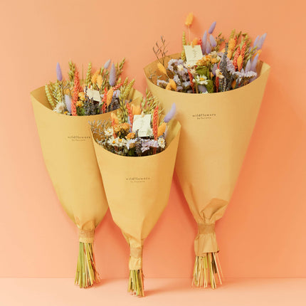 Fleurs séchées field bouquet lavender peach
