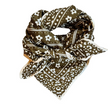Foulard léopard Mon grand indispensable green flower