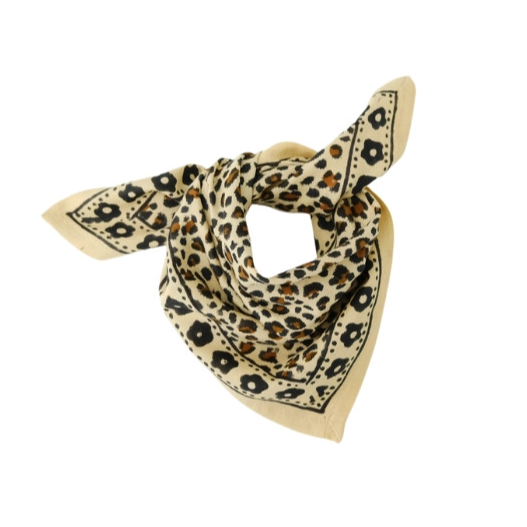 Foulard léopard mon petit indispensable léo beige