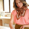 Grand foulard punam camel