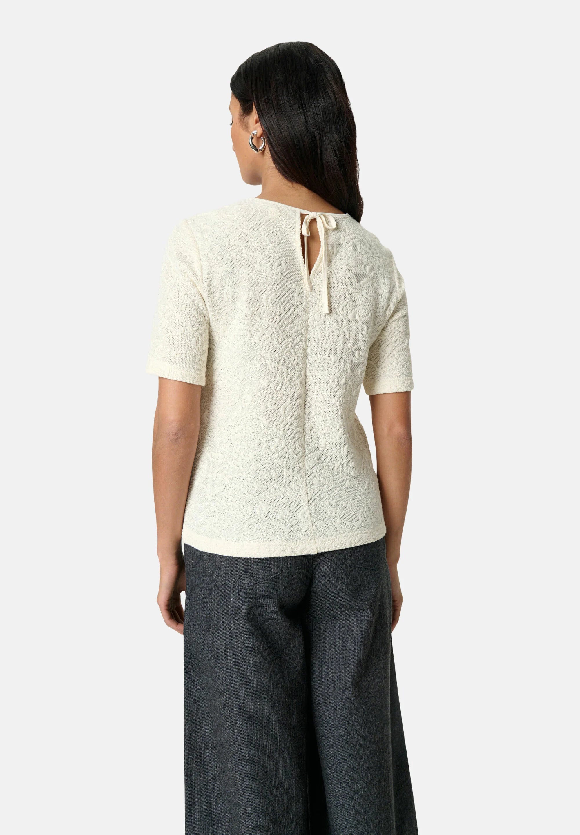 Blouse dentelle crème 