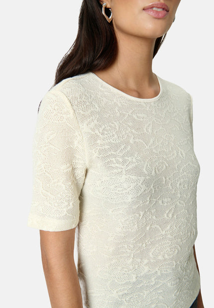 Blouse dentelle crème 