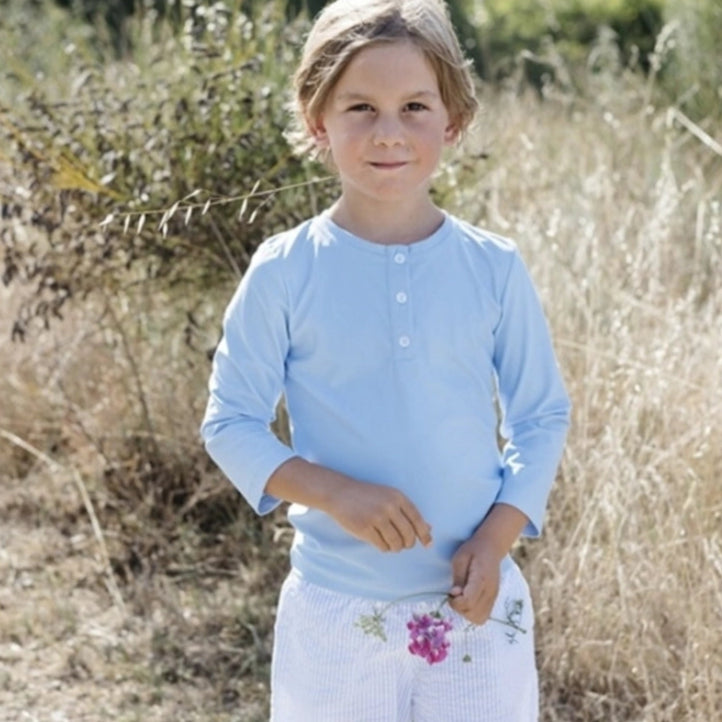 Maillot de bain haut garcon bleu ciel