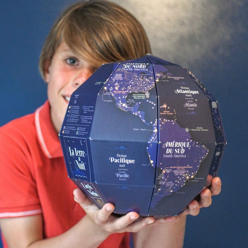Globe à construire | Phosphorescent La Terre La Nuit