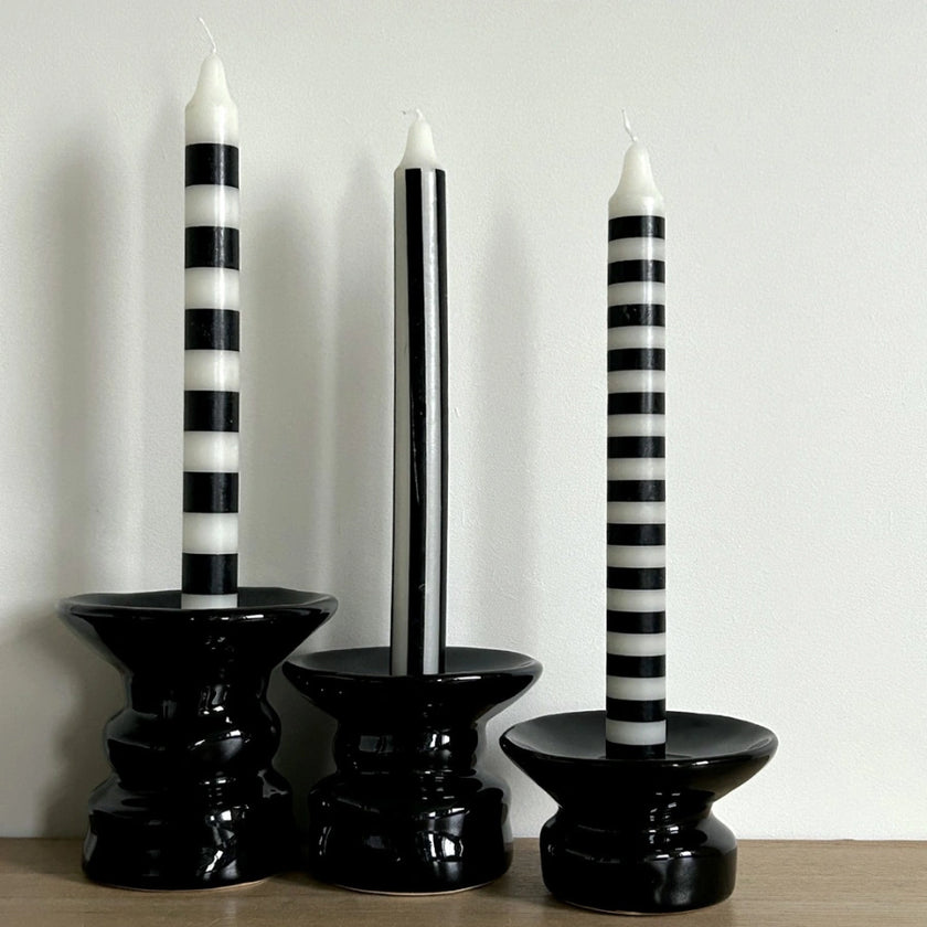 Set 4 bougies longues paul noir