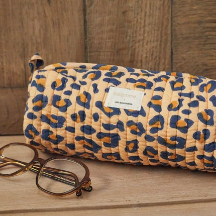 Trousse d'ecolier leopard camel