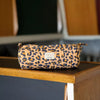 Trousse d'ecolier leopard camel