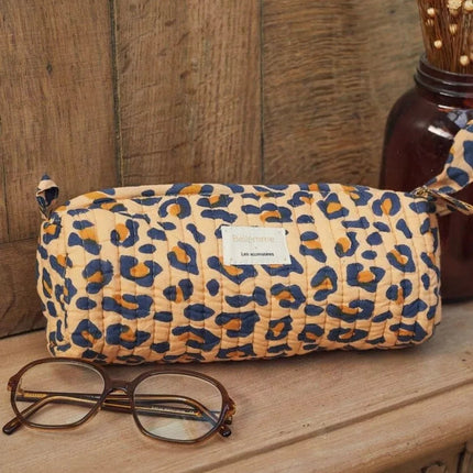 Trousse d'ecolier leopard camel