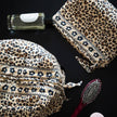 Trousse de maquillage léopard beige