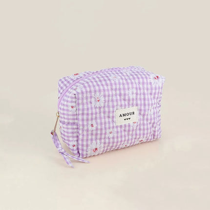 Trousse de toilette Amour et 3 coeurs marguerite