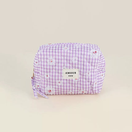 Trousse de toilette Amour et 3 coeurs marguerite