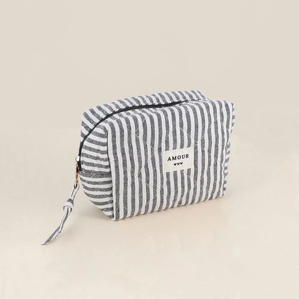 Trousse de toilette Amour et 3 coeurs noir