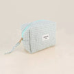Trousse de toilette Amour et 3 coeurs vichy sauge