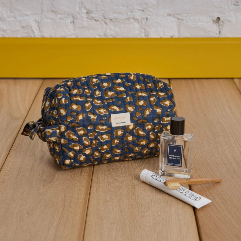 Trousse toilette leopard navy