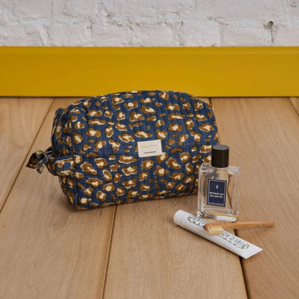 Trousse toilette leopard navy