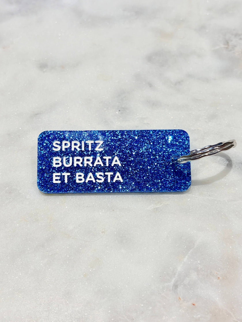 SPRITZ BURRATA ET BASTA Porte-clés à paillettes Plus de LOVE