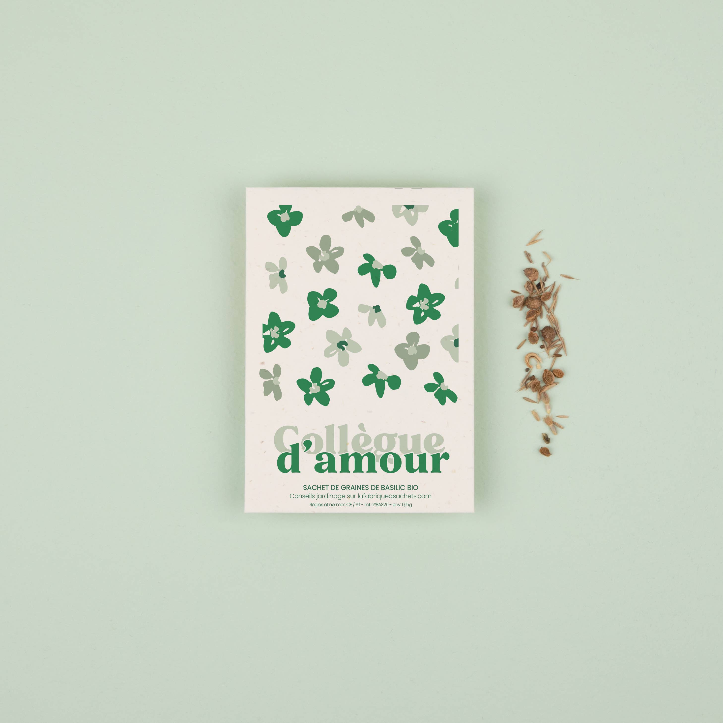 Collègue d'amour - Sachet de graines de Basilic