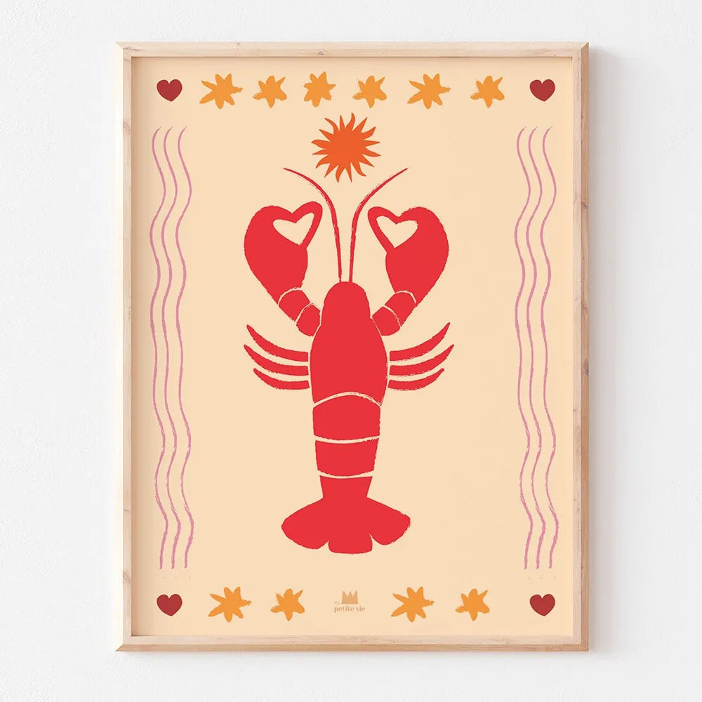 Affiche homard ma petite vie 
