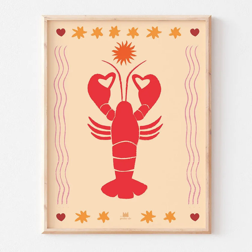 Affiche homard ma petite vie 