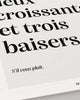 Affiche un café, deux croissants et trois baisers