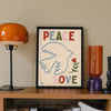 affiche peace and love